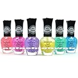 6 KLEANCOLOR NAIL POLISH MATTE GLITTER SUGAR CANDY INSPIRED TOP COAT KNP13 + FREE EARRING by Kleancolor
