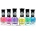 6 KLEANCOLOR NAIL POLISH MATTE GLITTER SUGAR CANDY INSPIRED TOP COAT KNP13 + FREE EARRING by Kleancolor