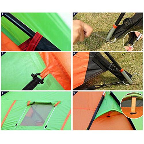 HR Zelt Outdoor 3–4 Personen Familie Wild Camping Spring Tour by Auto, Strand Zelt Outdoor Freizeit Zelt Schatten… – Bild 6