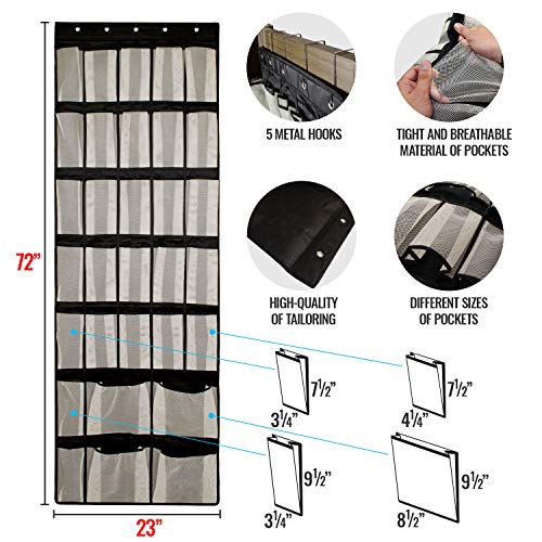 image for SOFTaCARE Over The Door Shoe Organizer - 31 Pockets - Best Shoe Holder