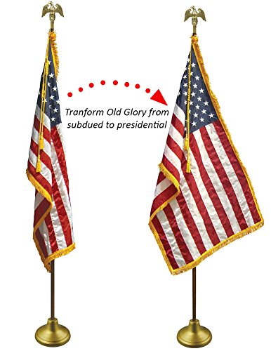 Official Honor Brass Flag Spreader for Indoor Flags (Fits 1 in. To 1-1/4 in. dia. Poles)