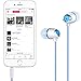 Vanten Premium Metal In-ear Earphones Heavy Bass Stereo Loud Sound Earbuds Noise Isolating Headphones with Answer Calling Control 3.5mm for Smartphones (Blue/White)
