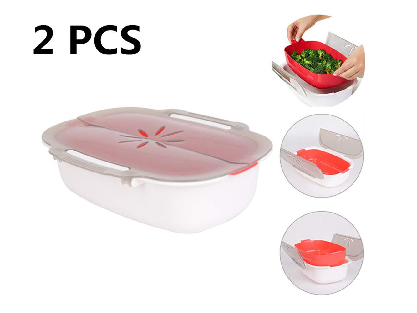 Vaporera para microondas, Olla de Vapor para Arroz,Microwave ...