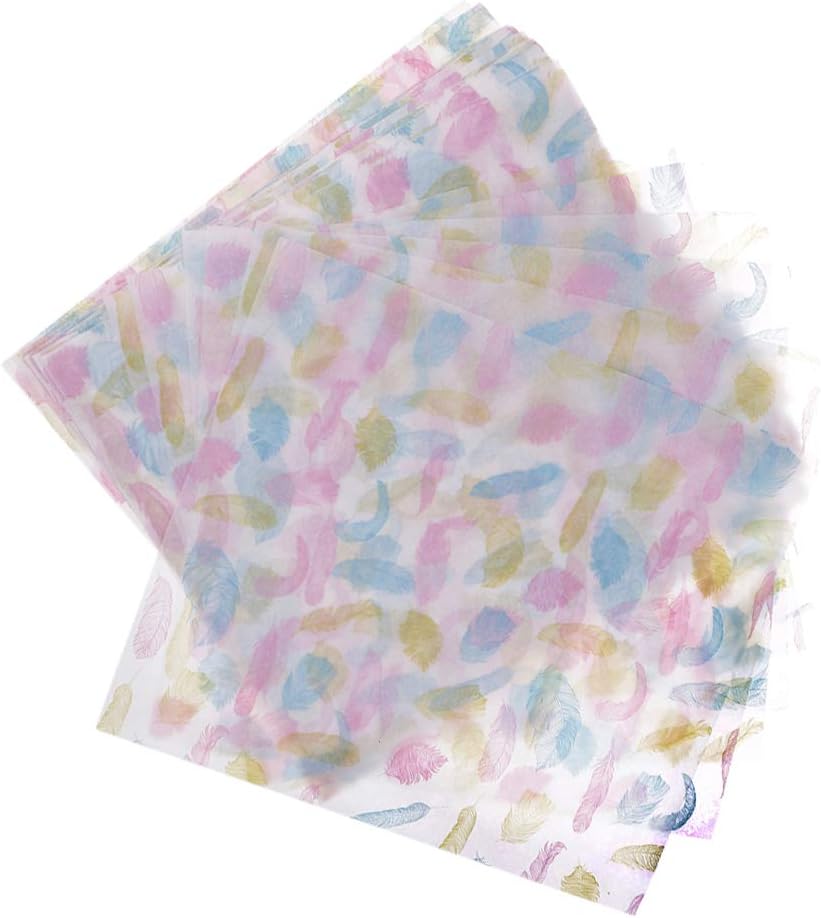 50 Sheets Wax Paper Food Colored Candy Wax Baking Greaseproof Wrapping Paper