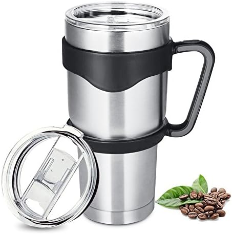 Insulated Tumbler travel Mug Homewill 30oz Vacuum Double Wall Stainless Steel Mug with Handle and Leak Proof Lid for All Hot /Cold Drinks.