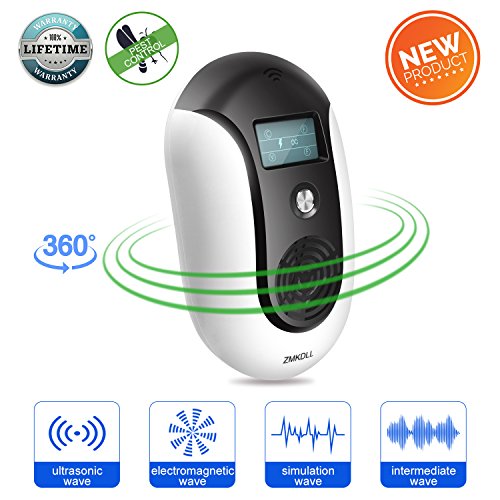ZMKDLL Pest Repellent Ultrasound Ultrasonic Pest Repeller Electronic Control Smart Bug Repeller Plug Squirrel Repellent to Repel and Prevent Mouse,Ant,Mosquito,Spider,Rodent,Roach,Rats,Flea,Insect