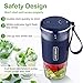 Portable Blender Mini Personal Blender, Godmorn Juicer Smoothie Blender Smoothie Maker Cordless Small Juicer Cup Mixer, USB Rechargeable BPA Free,10oz / 300ml, Home Outdoor Travel Office, Blue