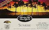 Kona Sunrise Flavor, 10% Kona Coffee Blend (10 Single Serve Cups)