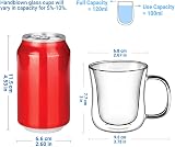 ecooe Double Wall 120ml Espresso Glass Cups Set of 2 Borosilicate view 2