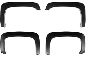 MaxMate Fender Flares Compatible with 2007-2013 Chevy Silverado 1500 2500 3500HD (Not Fit 07 Classic) 6.5' & 8' Bed, Fine-Textured Paintable Factory Style 4pc | TFC64288AA