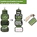 Aeman Hanging Travel Toiletry Bag Portable Foldable Cosmetic Make up Bag for Women & Men Shaving Dopp Kit Organizer Bag, 9.64 x 3.14 x 6.29 Inch (Army Green)