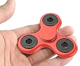 The Anti-Anxiety 360 Spinner Helps Focusing Fidget Toys [3D Figit] Premium Quality EDC Focus Toy for Kids & Adults - Best Stress Reducer Relieves ADHD & Boredom Ceramic Cube Bearing (Red with Black)