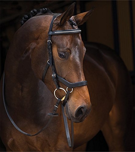 Rambo Micklem Diamante Competition Bridle Black Std Horse by Horseware