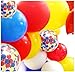 Paw Party Balloons 40 Pack, 12 Inch Red Yellow Royal Blue Latex Balloons with Confetti Balloon for Baby Shower Birthday Party Supplies Paw Party Decorations