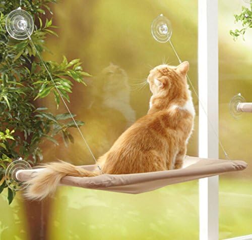 BEIKA Pet Supplies Comfortable Cat Window Perch Window Mounted Cat Bed Powerful Cupula Sunny Seat Hammock