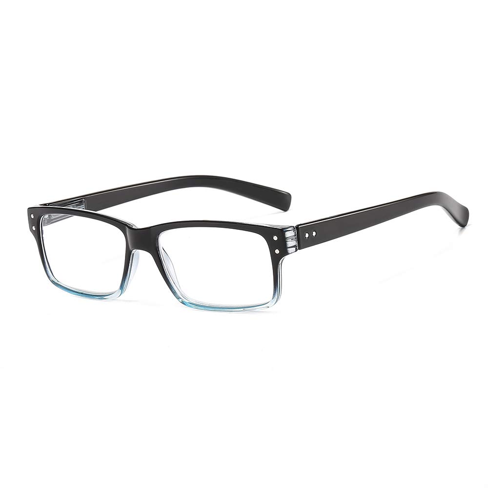 Suertree Reading Glasses, Hinged Reading Glasses Visual Aid Eye Glasses Reading Aid for Men and Women Fashion Gradient Frames Comfortable Glasses for Reading — image 1