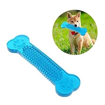 BBB TRADERS Flavoured Rubber Dog Chew Hard Interactive Bone Toy (Colour May Vary)