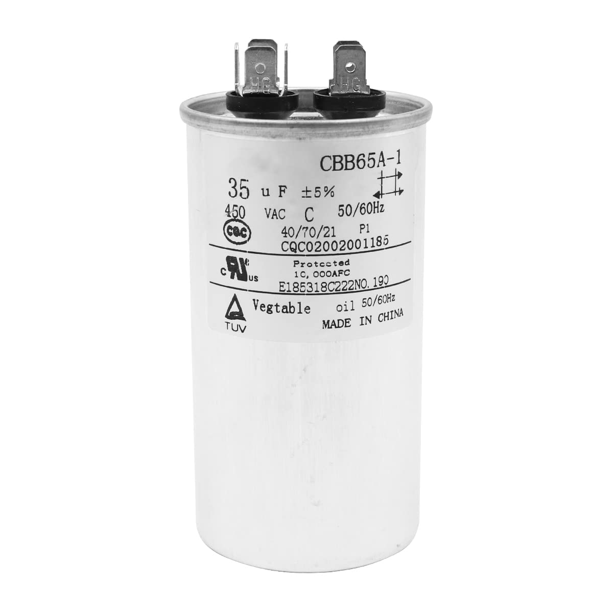 DollaTek 35uF CBB65 Capacitor Motor Running for Air Conditioner 450VAC SH 40/70/21 50/60Hz