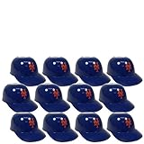 MLB Mini Batting Helmet Ice Cream Sundae/ Snack Bowls-12 Pack-New York Mets