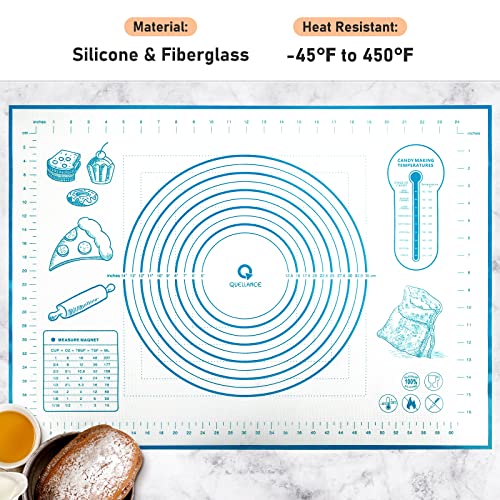 Silicone Baking Mat with Measurements, Pastry Mat/Fondant Mat/Dough