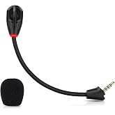 Microphone for HyperX Cloud II Wireless Gaming Headset, with Mute Indicator | Detachable Mic Boom with LED Mute Indicator for PC PS5 PS4 Xbox Series X/S