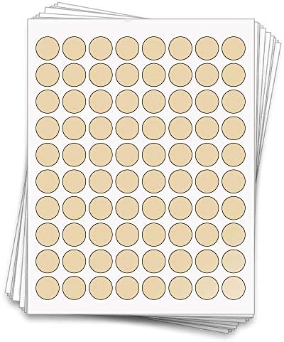 400 Professional Waterproof Sample Jar Labels for 3 Gram and 5 Gram Jars, 0.875 inches (Beige Matte (Inkjet or Laser))