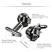 Jstyle Knot Cufflinks for Men Shirt Cufflinks Black Silver Tone Unique Business Wedding