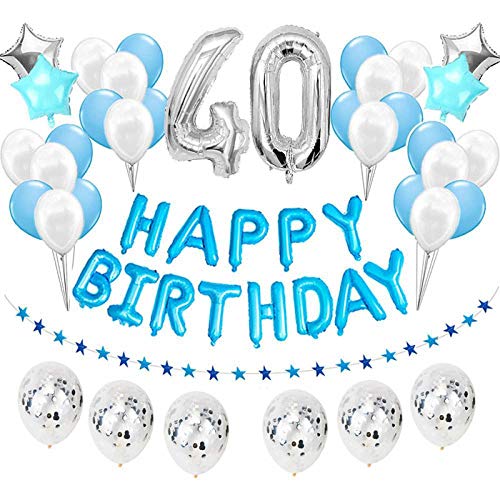 32-Inch-62-cm-40th-Birthday-Gold-Balloons-Happy-40-Years-Party-Decorations-Men-Women-Favors-Supplies-Forty-38pcs-Silver-Blue