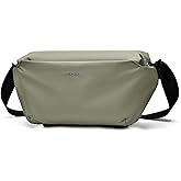 Seektop 6L Waterproof Sling Bag for Men, Expandable Crossbody Backpack with Magnetic Buckle & Luggage Strap, Lightweight for Travel, Gym, Work