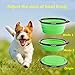 Comsun 3-Pack Collapsible Dog Bowl, Foldable Expandable Cup Dish for Pet Cat Food Water Feeding Portable Travel Bowl Blue Green Yellow