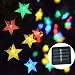 Windpnn Multicolor Solar Star String Lights Outdoor, 30FT 50LED Solar Powered Fairy Star Twinkle Lights, Waterproof Lights for Christmas, Party, Home, Outdoor, Wedding, Garden Decoration