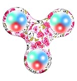 Joykith LED Light Hand Spinner Tri-Spinner Stress Relief Manipulative Play Toy [3D Figit] Premium Quality EDC Focus Toy for Kids & Adults - Best Stress Reducer Relieves ADHD Anxiety (G)