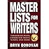 Master Lists for Writers: Thesauruses, Plots, Character Traits, Names, and More