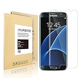 Samsung Galaxy S7 Edge Screen Protector, iTURBOS [Case Friendly] Full Coverage 3D Tempered Glass Screen Film, Ultra Thin 0.25mm, Super HD Clear, Anti-Scratch, Easy Installation HD Ultra Clear (Clear) (Wireless Phone Accessory)