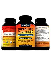 Curcumin incredipure Cúrcuma Curcumina vegana, suplemento con Bioperina, 26.50...