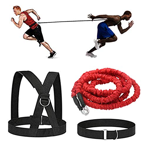 Fito Acceleration Speed Cord Resistance Bungee Band Running Training Band Equipment for Improving Speed Strength Power and Agility, Red