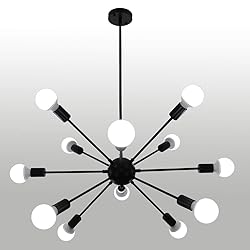 LynPon Sputnik Ceiling Light Fixture, 12 Lights