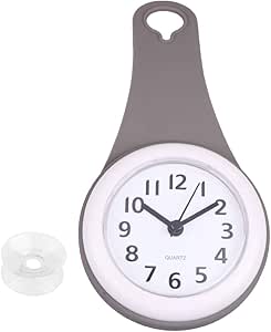Hemobllo - Reloj de pared para cuarto de baño, impermeable, reloj de
