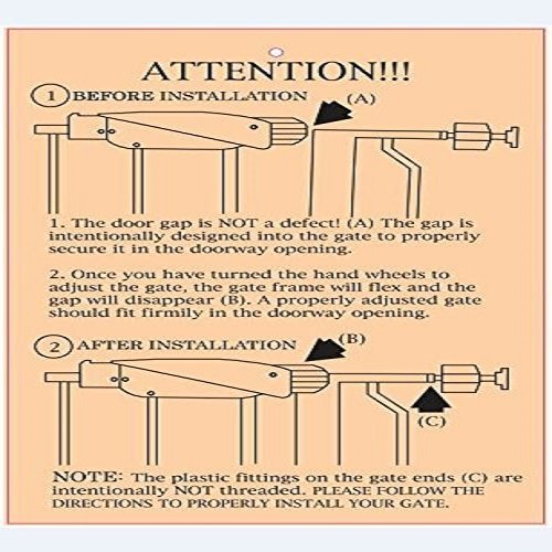Regalo Easy Step Walk Thru Gate, White, Fits Spaces between 29" and 39" Wide