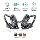 Wireless Bluetooth Headphones with Mic by POP Design | Best Wireless Earbuds for Running & Exercise | Multiple Sizes for Men and Women | Rated IPX7 Waterproof | 30 ft. Range | 8 Hour Battery Life