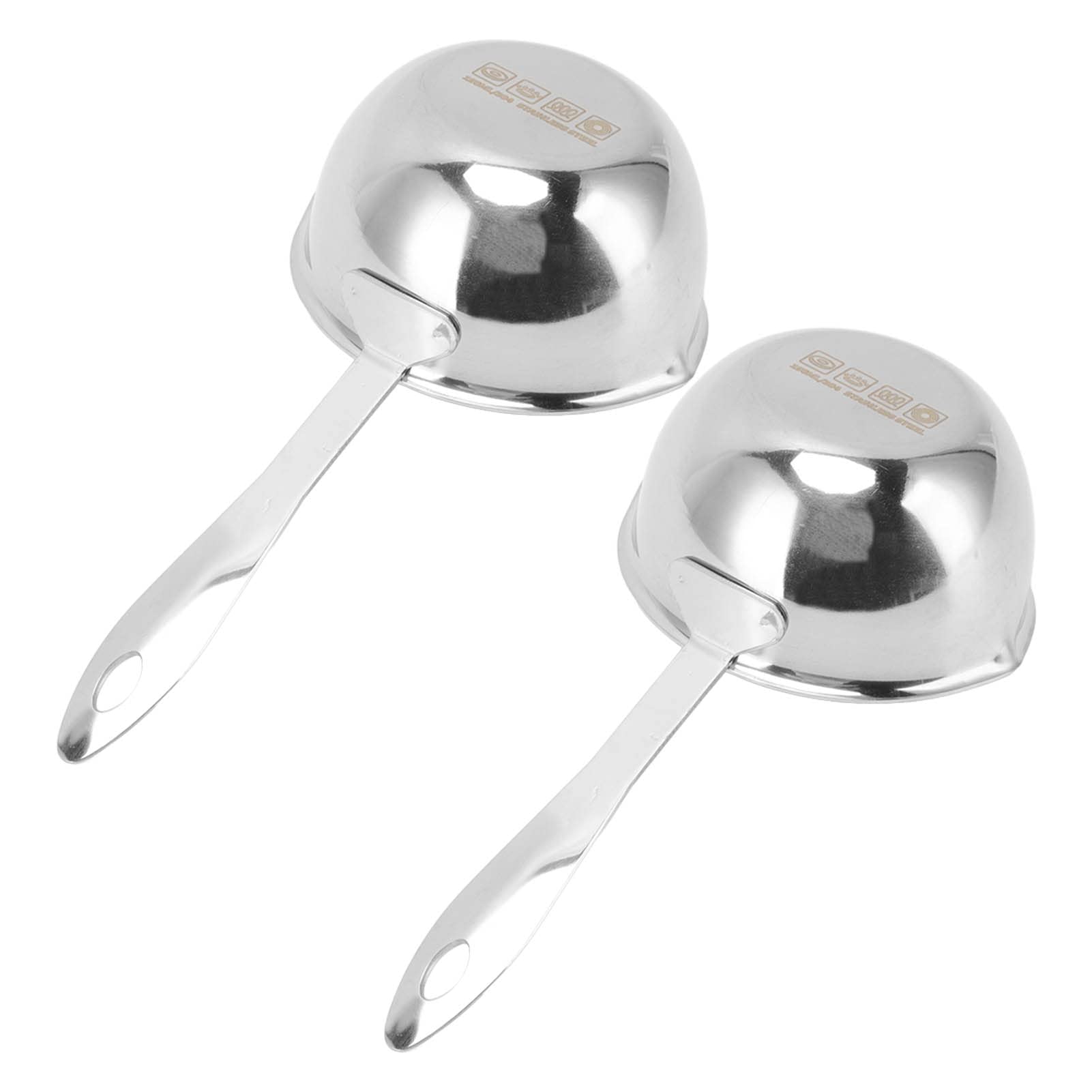 Small Saucepan Melting Pot with Cool Handle, Stainless Steel Butter Warmer Pot, Flat Induction Bottom Milk Pot, Multipurpose Pot for Melting Chocolate, Making Syurps, Rheating Soups(150ml)