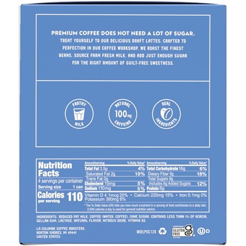 LA COLOMBE, LATTE DRAFT ORIGINAL, 4 PACK, 9 FL OZ