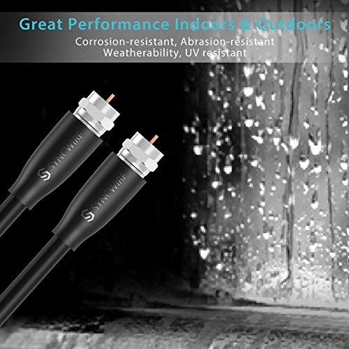 image for Syncwire RG6 Coaxial Cable - [Triple Shielded, Ultra-Durable] 50ft Dig