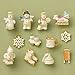 Lenox Snow Pals 12 Miniature Ornaments Set Snowman Skis Snowflake Skates NO TREE