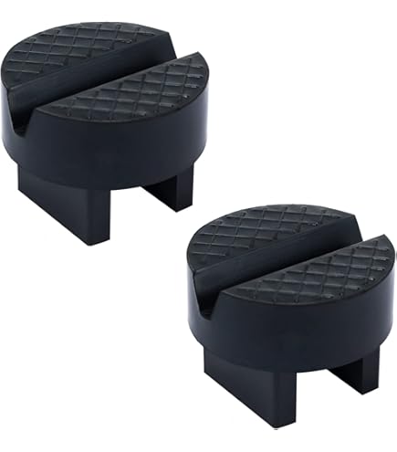 2PCS Universal Floor Jack Rubber Pad Adapter Pinch Car Truck Cross Frame Rail - Foto 6