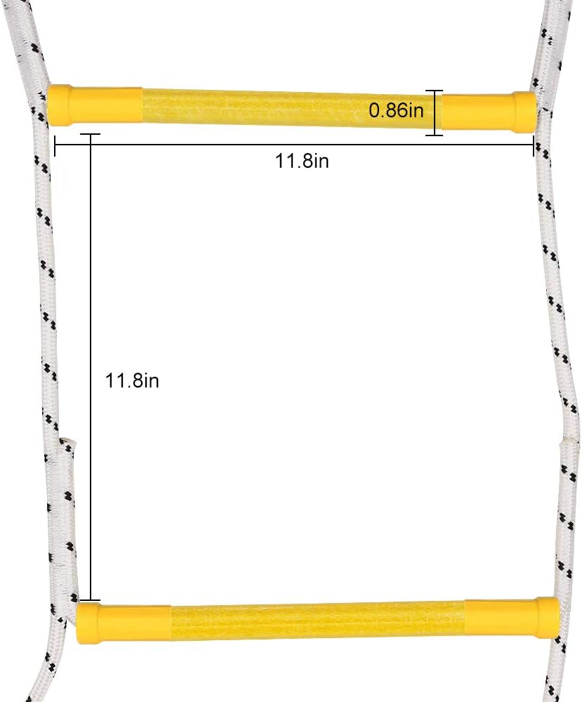 Xben 7.5' Rope Ladder with 2 Hooks for Kids & Adults, Climbing Game for Swing Accessories, Tree House, Playground, Play Set: Toys & Games