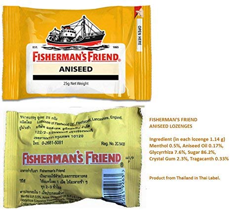 Fisherman's Friend Aniseed Lozenges 25g, (Pack of 6)