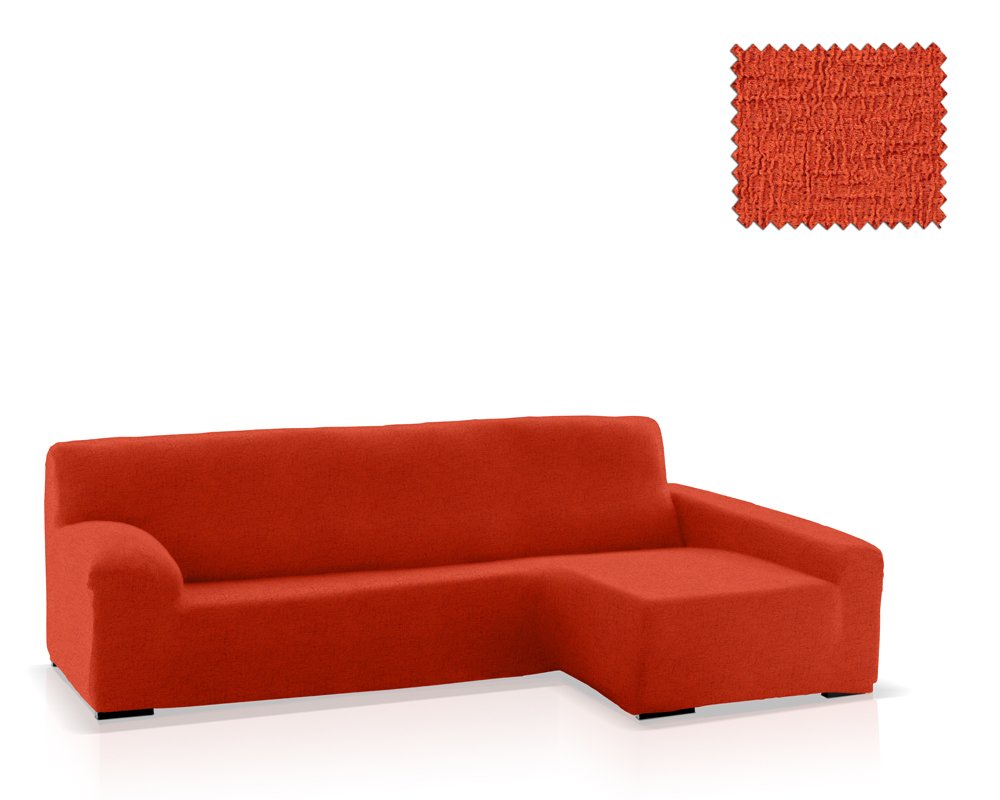 JM Textil Bielastische Husse für Sofas mit Ottomane Eneasis, Ottomane