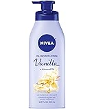 NIVEA Oil Infused Body Lotion Vanilla and Almond Oil, 16.9 Fluid Ounce (Pack of 3)