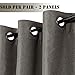 H.VERSAILTEX Linen Blackout Curtains 108 Inches Long for Bedroom/Living Room Thermal Insulated Grommet Curtains Primitive Textured Linen Burlap Effect Window Draperies 2 Panels - Heather Taupe Gray